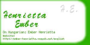 henrietta ember business card